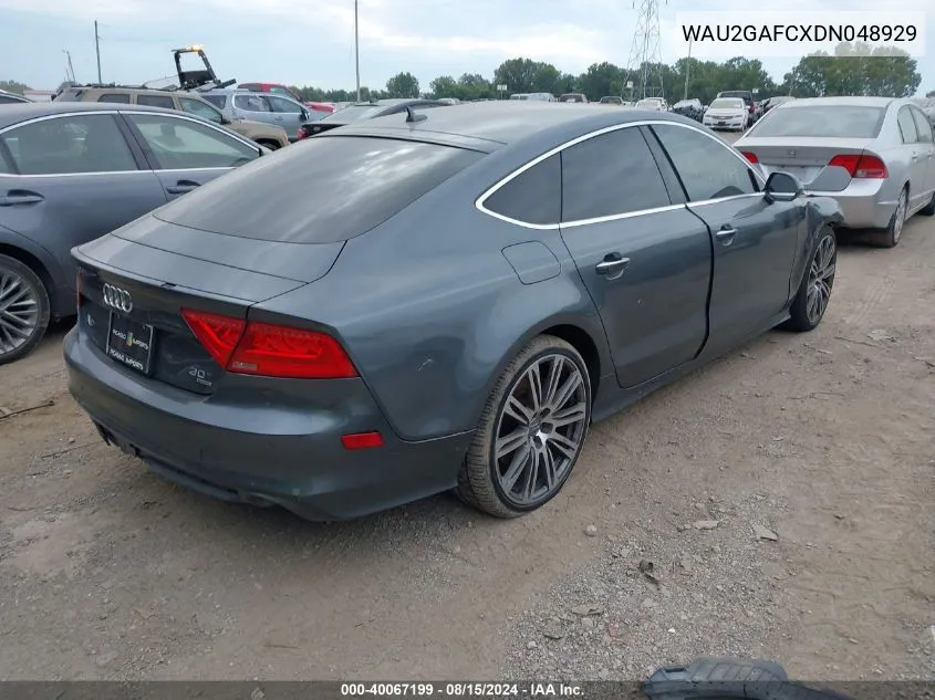 2013 Audi A7 3.0T Premium VIN: WAU2GAFCXDN048929 Lot: 40067199