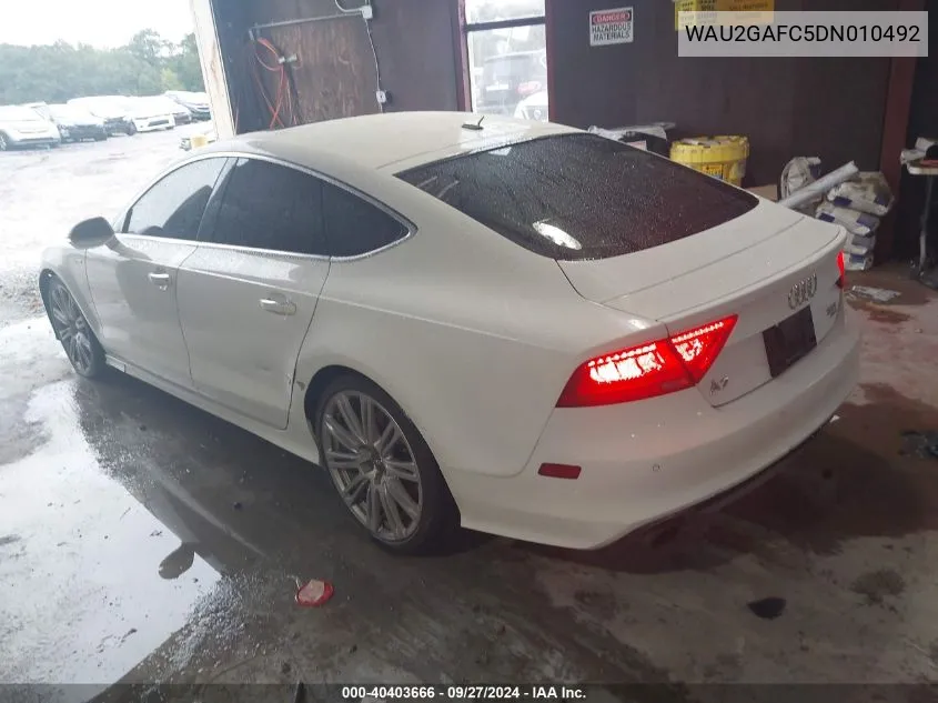 2013 Audi A7 3.0T Premium VIN: WAU2GAFC5DN010492 Lot: 40403666