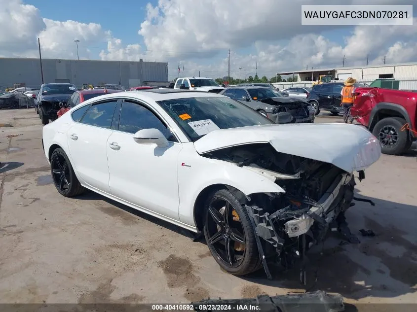 2013 Audi A7 3.0T Premium VIN: WAUYGAFC3DN070281 Lot: 40410592