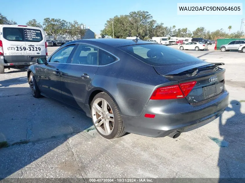 2013 Audi A7 3.0T Premium VIN: WAU2GAFC9DN064605 Lot: 40730504