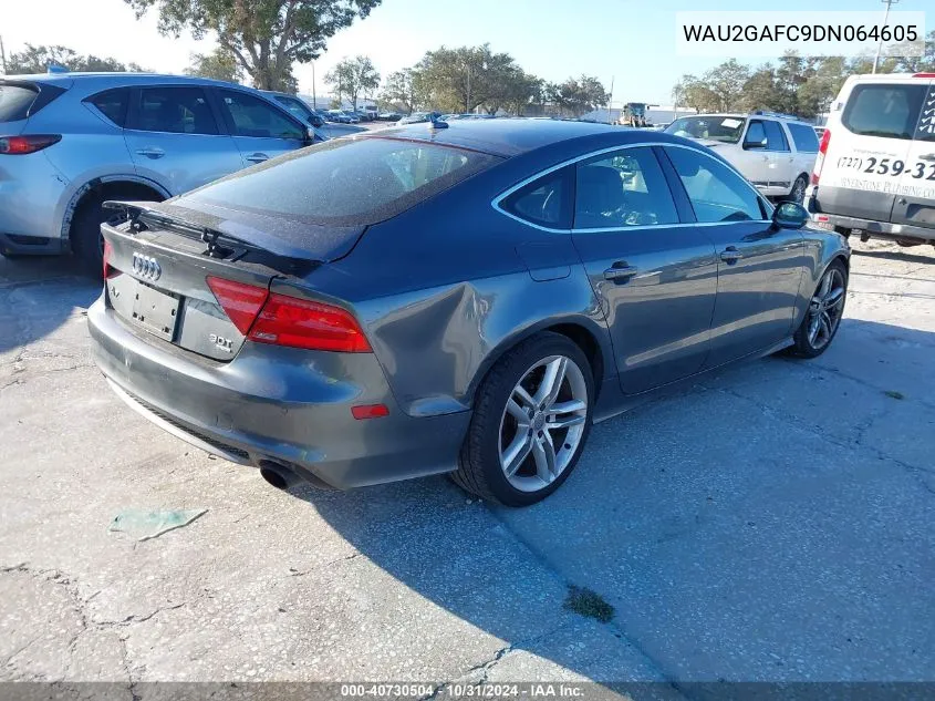 2013 Audi A7 3.0T Premium VIN: WAU2GAFC9DN064605 Lot: 40730504