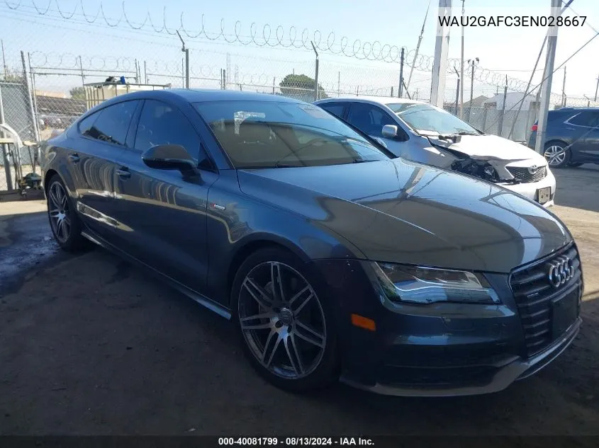 2014 Audi A7 3.0T Premium Plus VIN: WAU2GAFC3EN028667 Lot: 40081799