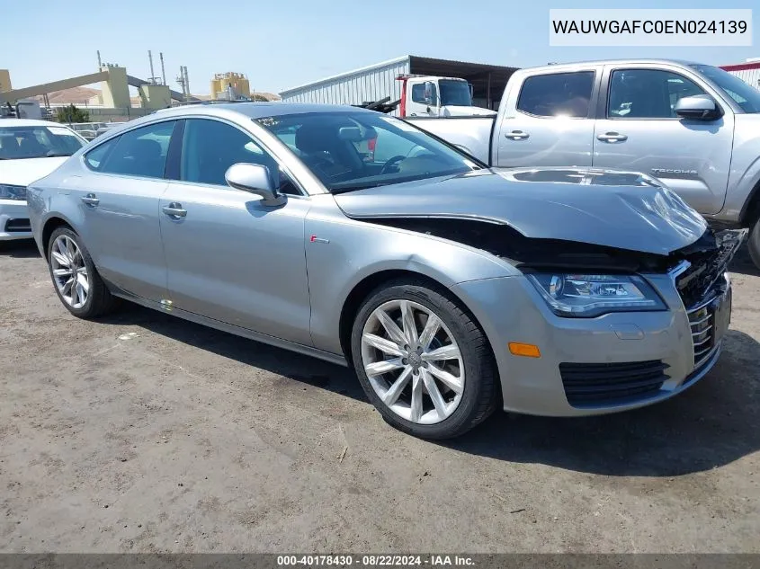 2014 Audi A7 3.0T Premium Plus VIN: WAUWGAFC0EN024139 Lot: 40178430