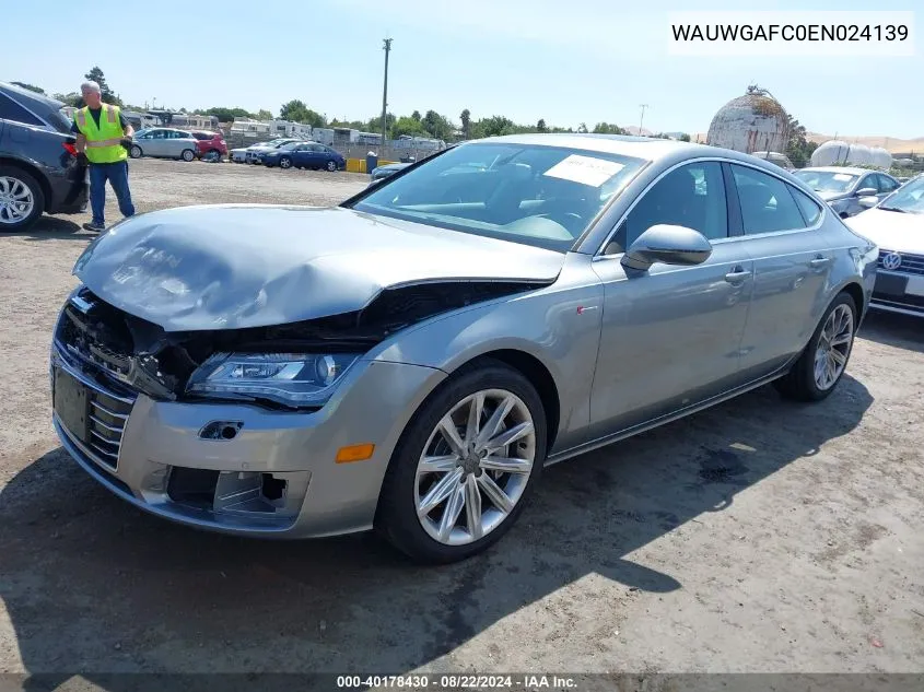 2014 Audi A7 3.0T Premium Plus VIN: WAUWGAFC0EN024139 Lot: 40178430