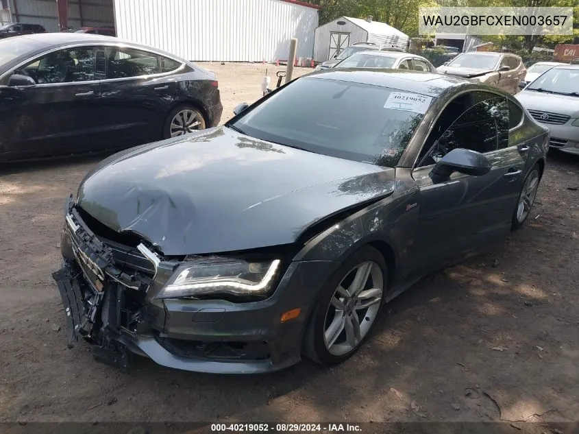 2014 Audi A7 3.0T Premium Plus VIN: WAU2GBFCXEN003657 Lot: 40219052