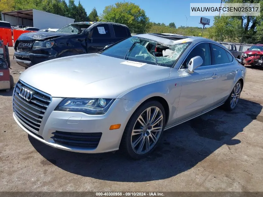 2014 Audi A7 3.0T Premium Plus VIN: WAUWGAFC3EN025317 Lot: 40300958