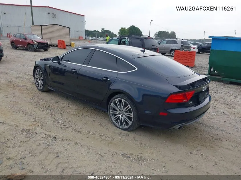 2014 Audi A7 3.0T Premium Plus VIN: WAU2GAFCXEN116261 Lot: 40324931