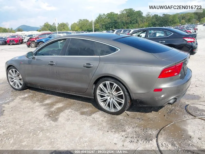 WAUWGAFC2EN016723 2014 Audi A7 3.0T Premium Plus