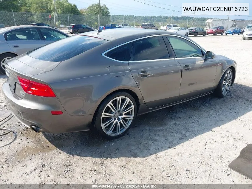 2014 Audi A7 3.0T Premium Plus VIN: WAUWGAFC2EN016723 Lot: 40414297