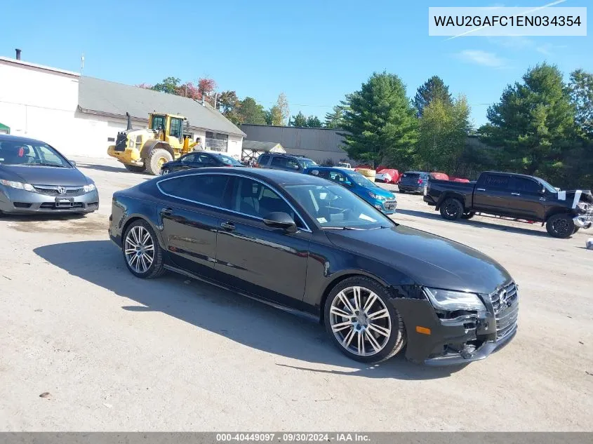 2014 Audi A7 Prestige VIN: WAU2GAFC1EN034354 Lot: 40449097