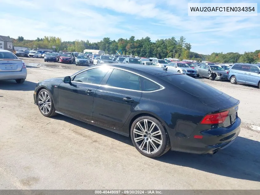 2014 Audi A7 Prestige VIN: WAU2GAFC1EN034354 Lot: 40449097