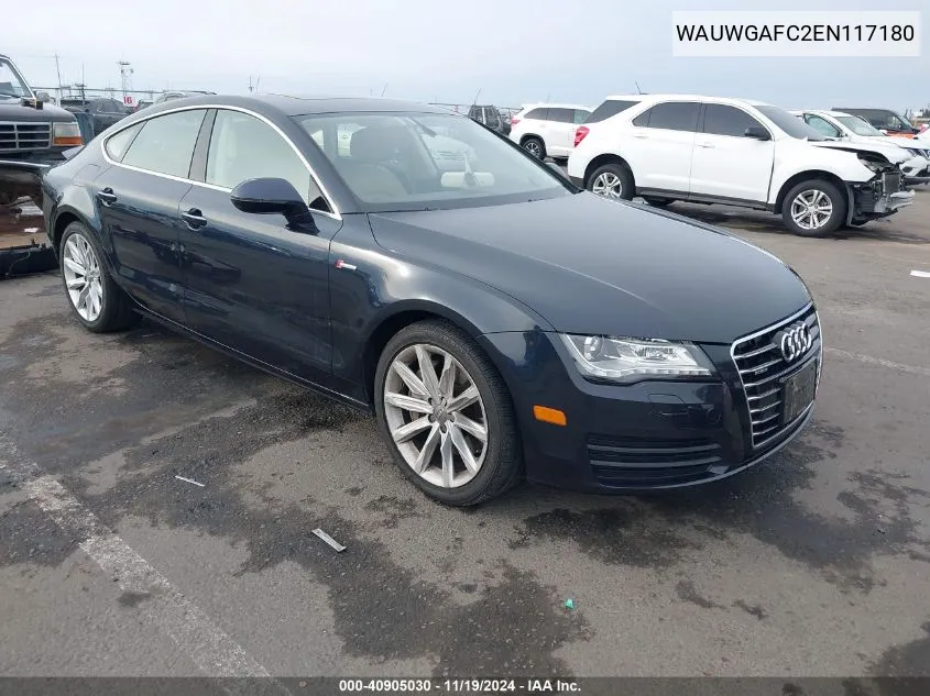 2014 Audi A7 3.0T Premium Plus VIN: WAUWGAFC2EN117180 Lot: 40905030