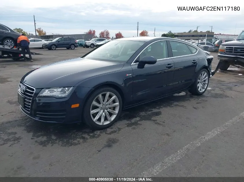 2014 Audi A7 3.0T Premium Plus VIN: WAUWGAFC2EN117180 Lot: 40905030