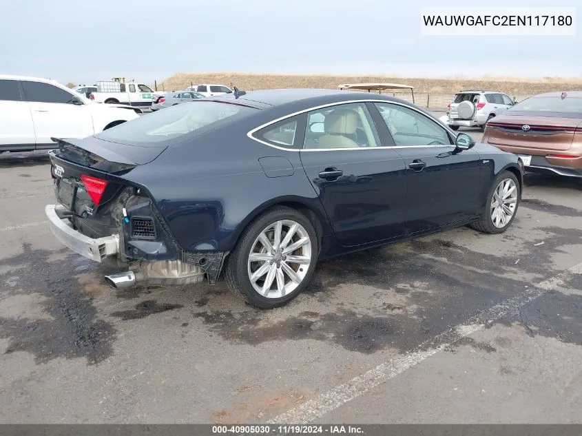 2014 Audi A7 3.0T Premium Plus VIN: WAUWGAFC2EN117180 Lot: 40905030