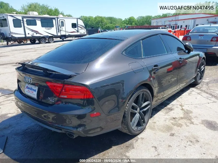 2015 Audi A7 3.0T Premium Plus VIN: WAU2GAFC5FN047495 Lot: 39324320