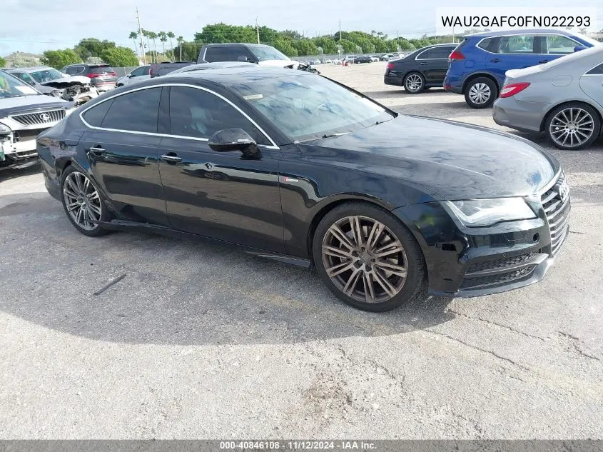 2015 Audi A7 3.0T Premium Plus VIN: WAU2GAFC0FN022293 Lot: 40846108