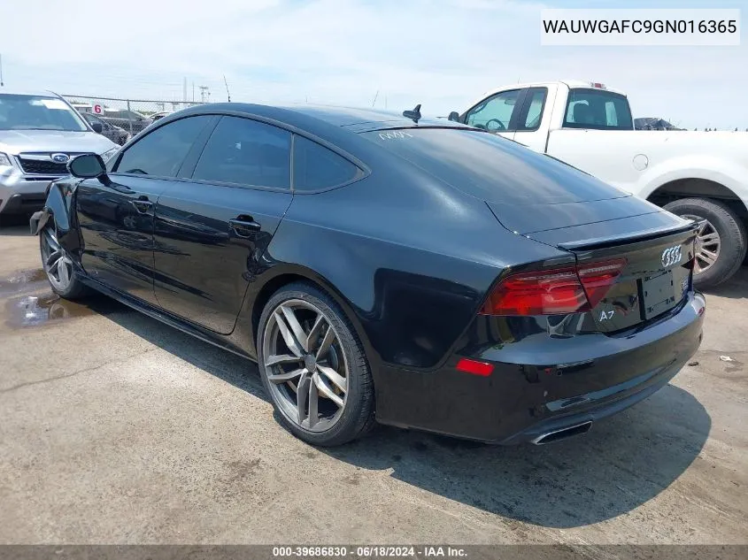 2016 Audi A7 3.0T Premium Plus VIN: WAUWGAFC9GN016365 Lot: 39686830