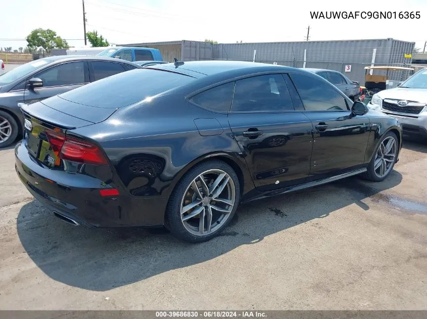 2016 Audi A7 3.0T Premium Plus VIN: WAUWGAFC9GN016365 Lot: 39686830