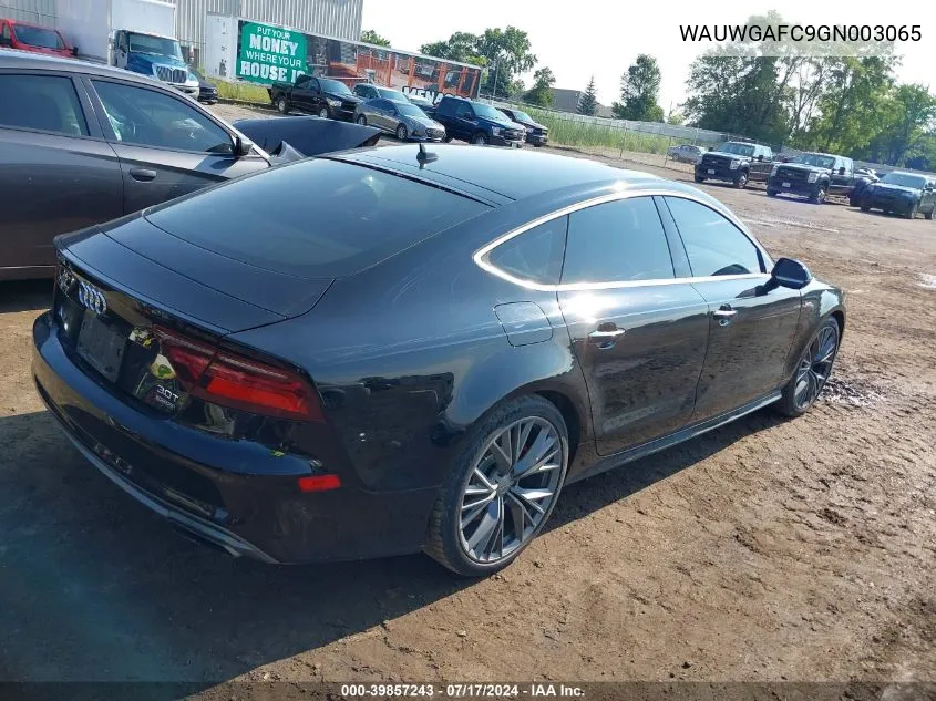 2016 Audi A7 3.0T Premium Plus VIN: WAUWGAFC9GN003065 Lot: 39857243