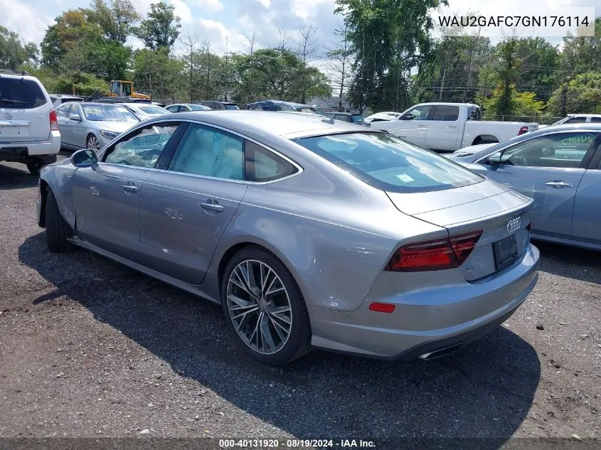 2016 Audi A7 3.0T Premium Plus VIN: WAU2GAFC7GN176114 Lot: 40131920