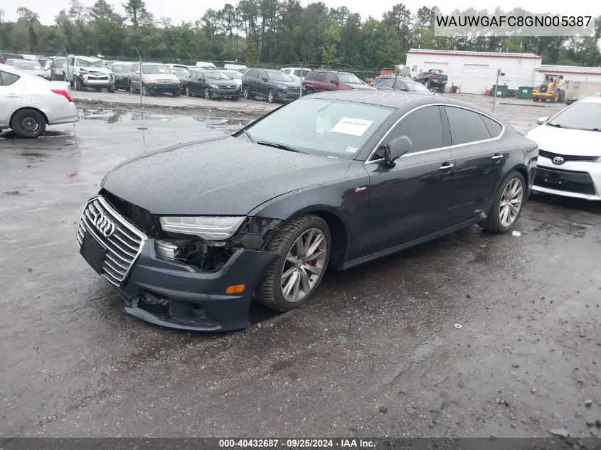 2016 Audi A7 3.0T Premium Plus VIN: WAUWGAFC8GN005387 Lot: 40432687