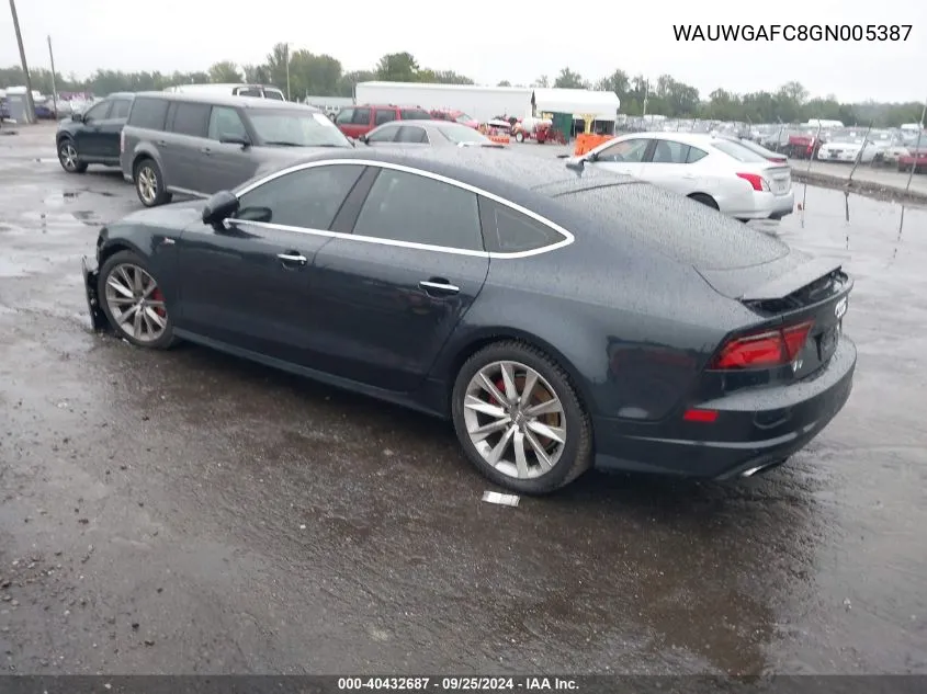 WAUWGAFC8GN005387 2016 Audi A7 3.0T Premium Plus