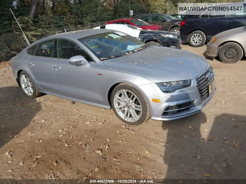 2016 Audi A7 3.0T Premium Plus VIN: WAUWGAFC7GN054547 Lot: 40678456