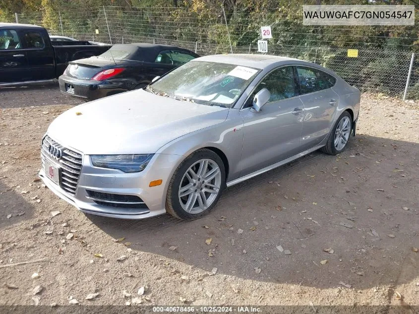 2016 Audi A7 3.0T Premium Plus VIN: WAUWGAFC7GN054547 Lot: 40678456