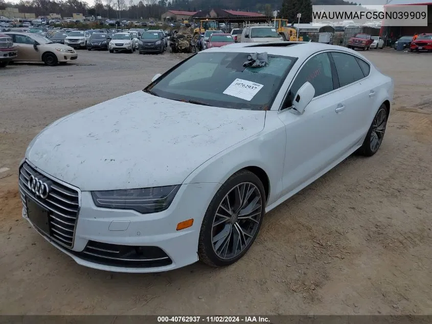 2016 Audi A7 3.0 Tdi Premium Plus VIN: WAUWMAFC5GN039909 Lot: 40762937