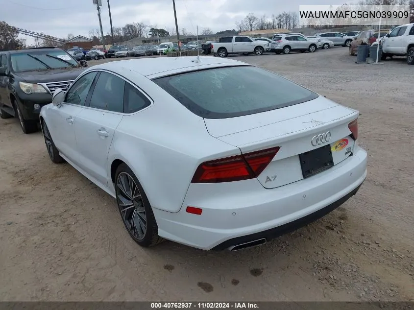 2016 Audi A7 3.0 Tdi Premium Plus VIN: WAUWMAFC5GN039909 Lot: 40762937