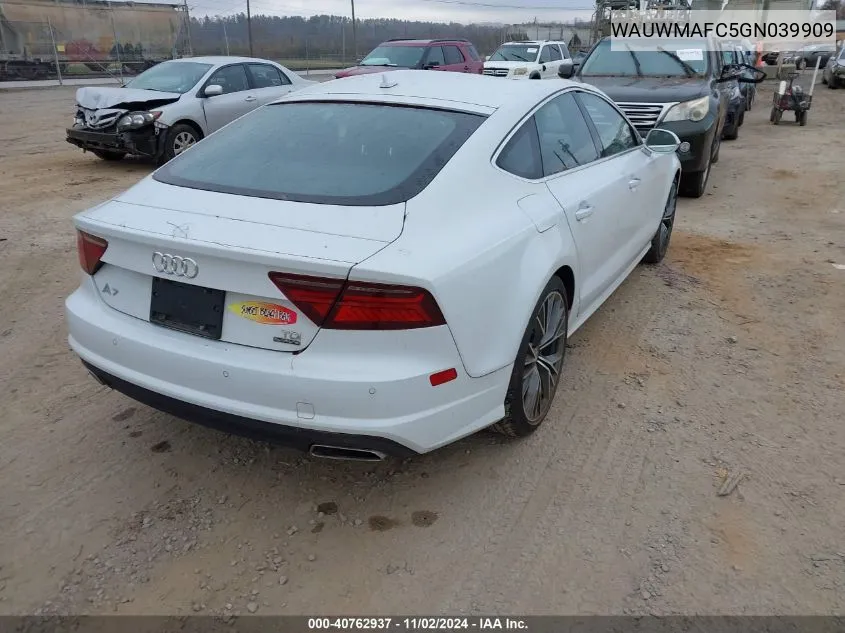 2016 Audi A7 3.0 Tdi Premium Plus VIN: WAUWMAFC5GN039909 Lot: 40762937