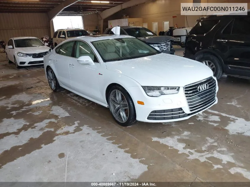 2016 Audi A7 3.0T Premium Plus VIN: WAU2GAFC0GN011246 Lot: 40889667