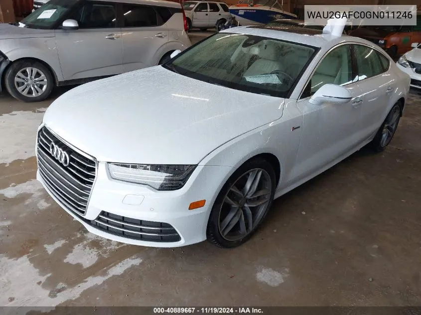 2016 Audi A7 3.0T Premium Plus VIN: WAU2GAFC0GN011246 Lot: 40889667