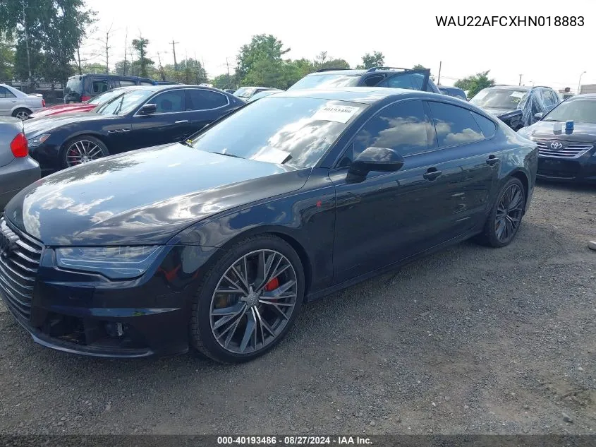 2017 Audi A7 3.0T Premium Plus VIN: WAU22AFCXHN018883 Lot: 40193486