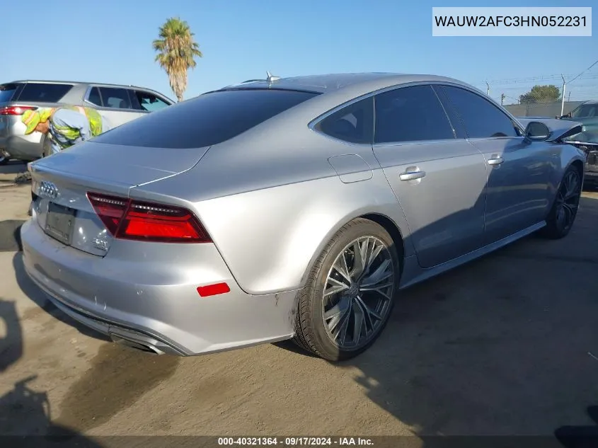 2017 Audi A7 3.0T Premium Plus VIN: WAUW2AFC3HN052231 Lot: 40321364