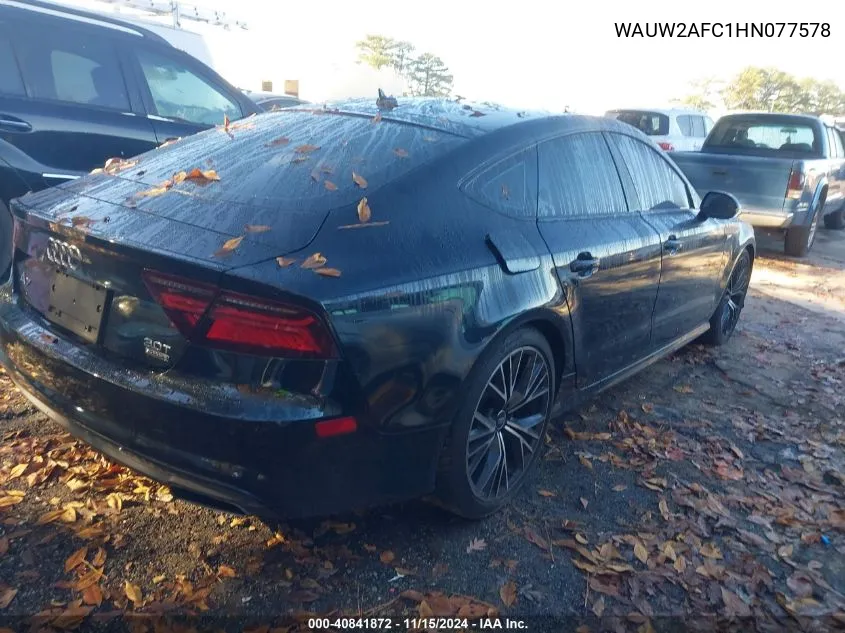 2017 Audi A7 3.0T Premium Plus VIN: WAUW2AFC1HN077578 Lot: 40841872