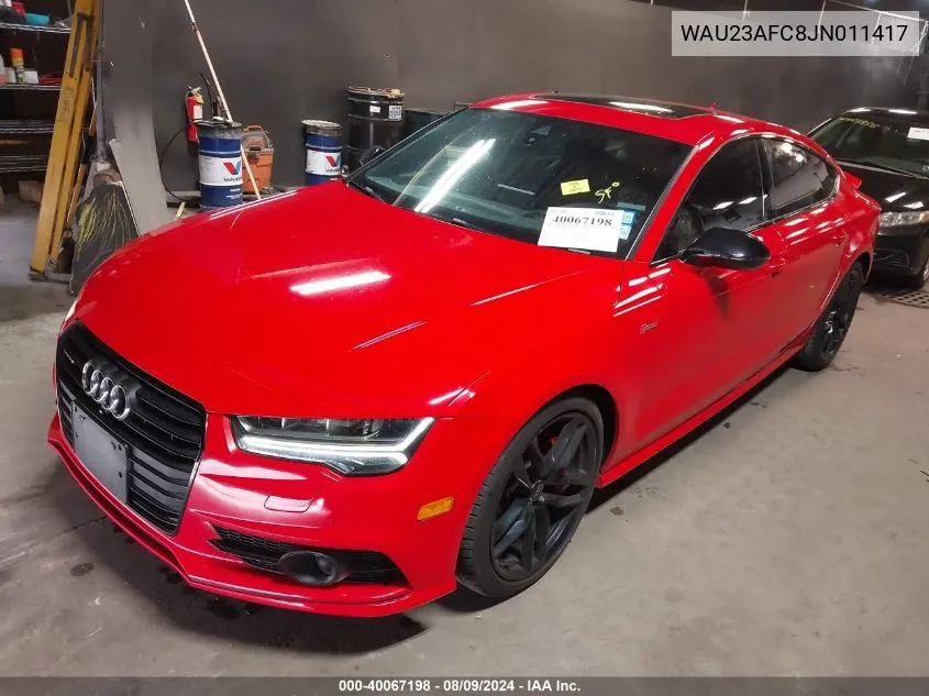 2018 Audi A7 3.0T Premium Plus VIN: WAU23AFC8JN011417 Lot: 40067198