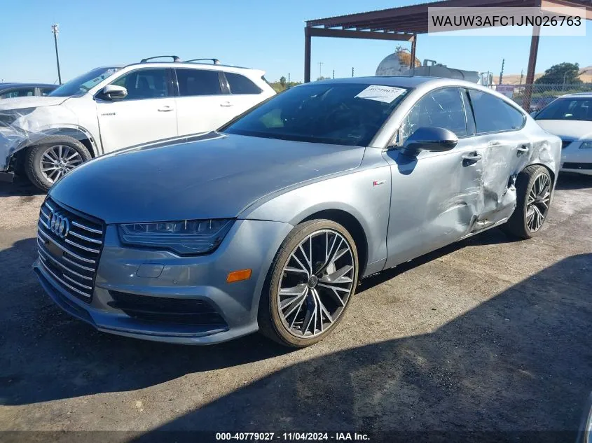 2018 Audi A7 3.0T Premium Plus VIN: WAUW3AFC1JN026763 Lot: 40779027