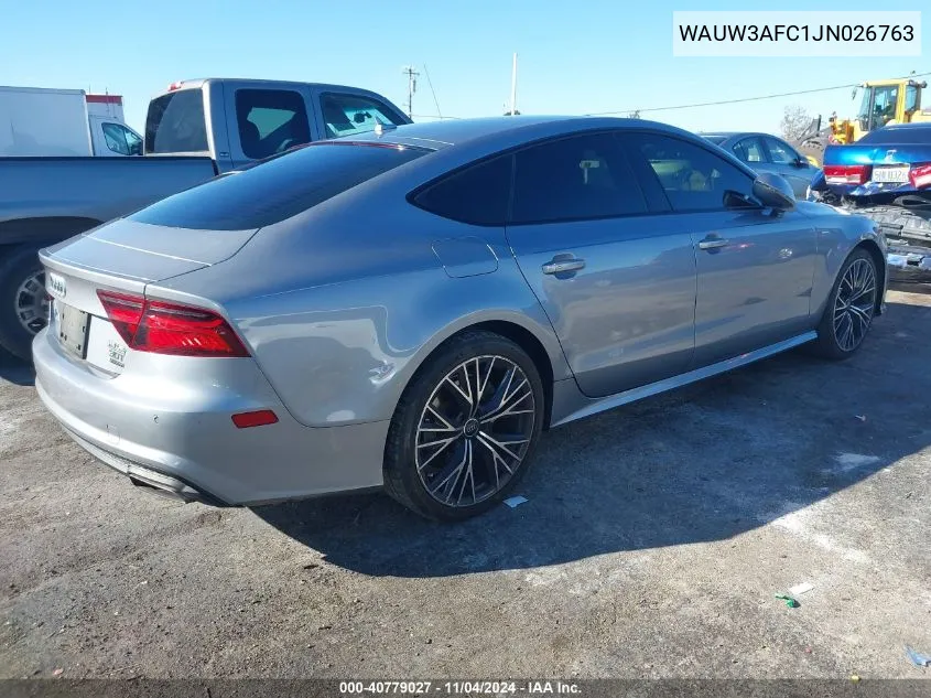 2018 Audi A7 3.0T Premium Plus VIN: WAUW3AFC1JN026763 Lot: 40779027