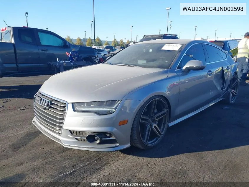 2018 Audi A7 3.0T Premium Plus VIN: WAU23AFC4JN002598 Lot: 40801331