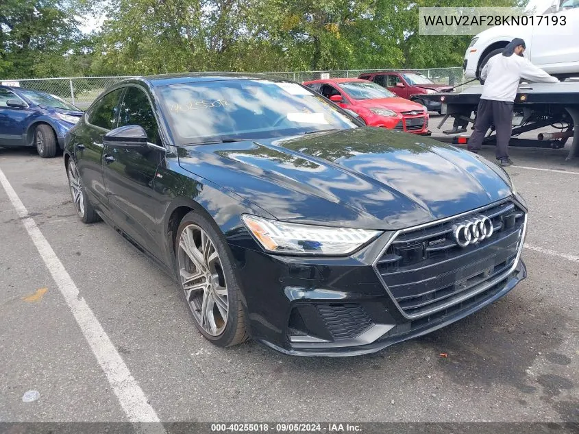 2019 Audi A7 55 Premium VIN: WAUV2AF28KN017193 Lot: 40255018