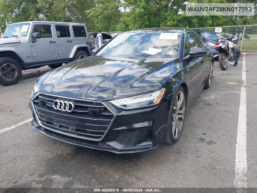 2019 Audi A7 55 Premium VIN: WAUV2AF28KN017193 Lot: 40255018