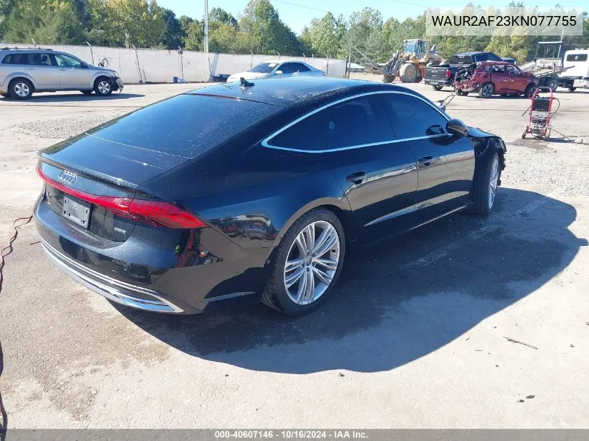 2019 Audi A7 55 Premium VIN: WAUR2AF23KN077755 Lot: 40607146