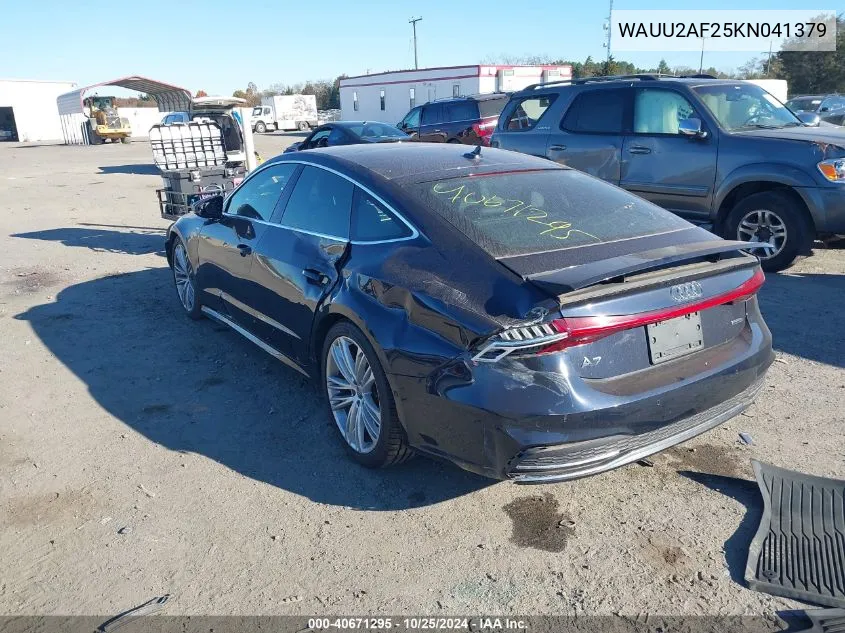 2019 Audi A7 55 Premium VIN: WAUU2AF25KN041379 Lot: 40671295