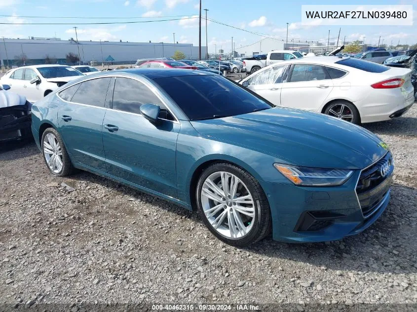 2020 Audi A7 Sportback Premium Plus 55 Tfsi Quattro S Tronic VIN: WAUR2AF27LN039480 Lot: 40462315