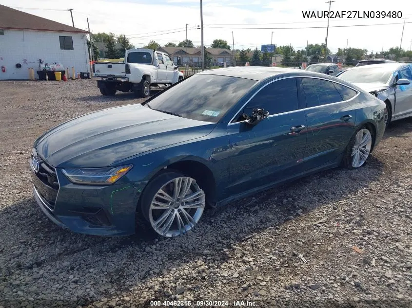 2020 Audi A7 Sportback Premium Plus 55 Tfsi Quattro S Tronic VIN: WAUR2AF27LN039480 Lot: 40462315