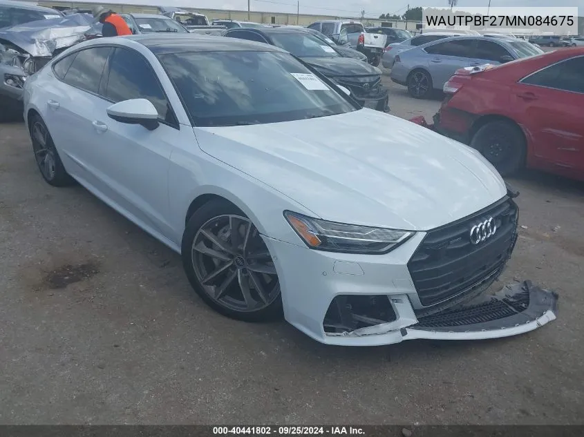 2021 Audi A7 Sportback Premium Plus 55 Tfsi E Quattro S Tronic VIN: WAUTPBF27MN084675 Lot: 40441802