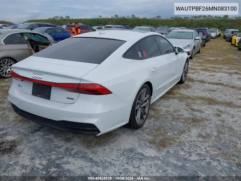 WAUTPBF26MN083100 2021 Audi A7 E Premium Plus