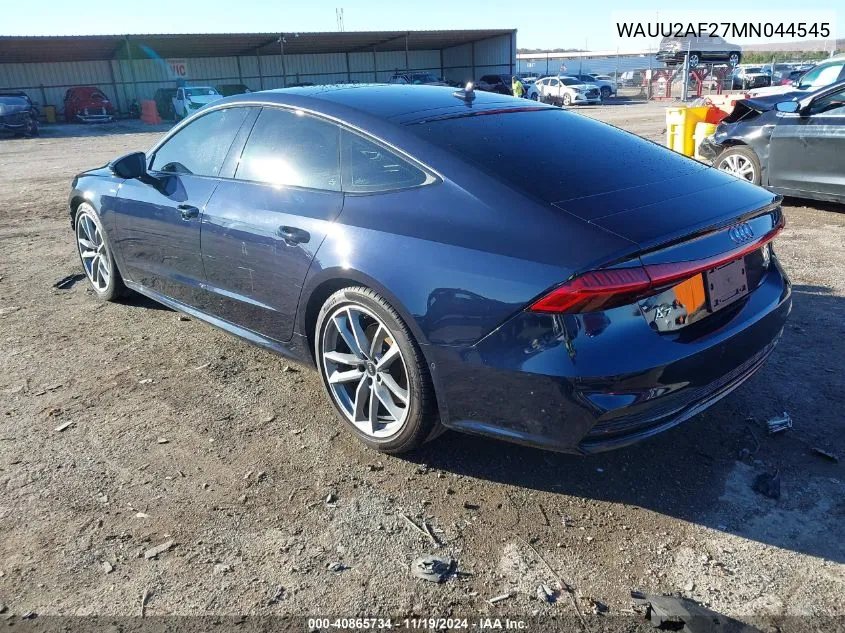 2021 Audi A7 Sportback Premium Plus 55 Tfsi Quattro S Tronic VIN: WAUU2AF27MN044545 Lot: 40865734