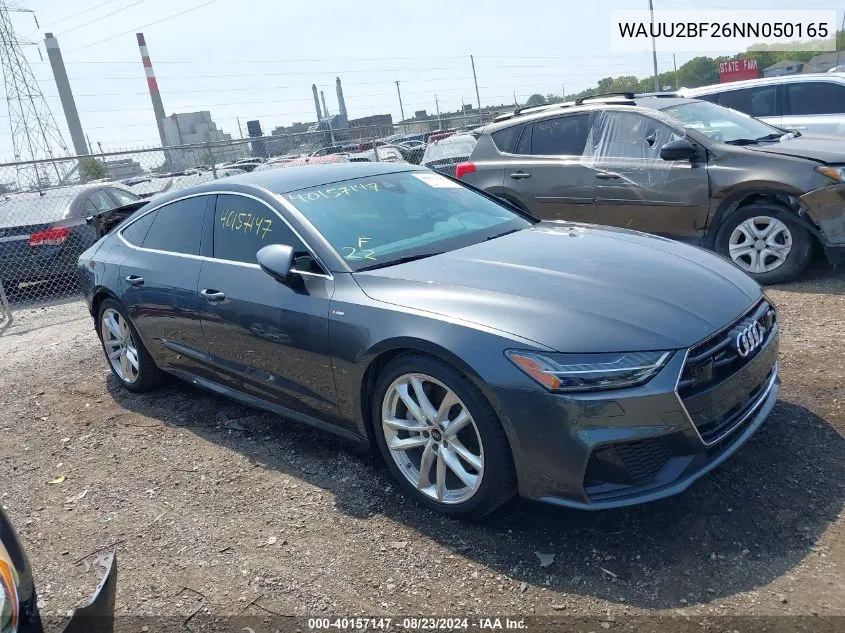 2022 Audi A7 Sportback Premium Plus 55 Tfsi Quattro S Tronic VIN: WAUU2BF26NN050165 Lot: 40157147